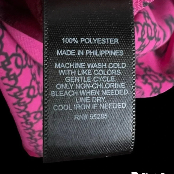 Express Size Medium Women’s Bright Pink and Black See Through Shawl Coverup - Picture 5 of 6